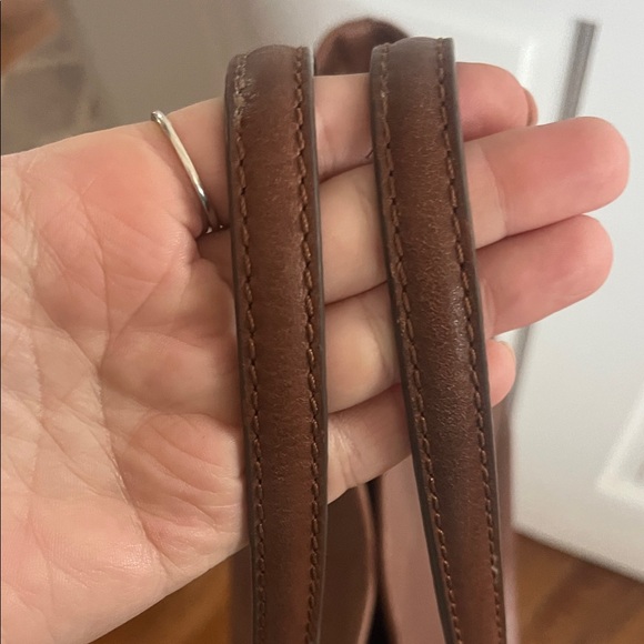 Frye Kenzie Brown Cognac Leather Tote Bag - Picture 5 of 8